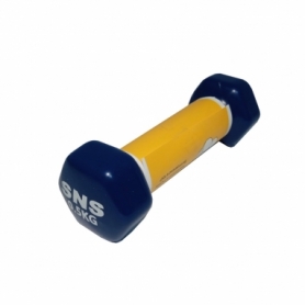 Гантель для фитнеса виниловая SNS синяя, 0,5 кг (12324) - Фото №2