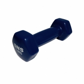 Гантель для фитнеса виниловая SNS синяя, 1 кг (12328)