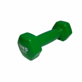 Гантель для фитнеса виниловая SNS зеленая, 1 кг (12330)