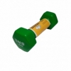 Гантель для фитнеса виниловая SNS зеленая, 1 кг (12330) - Фото №2