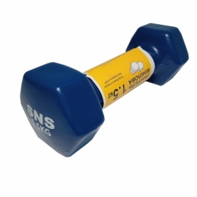 Гантель для фитнеса виниловая SNS синяя, 1,5 кг (12332) - Фото №3