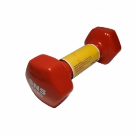 Гантель для фитнеса виниловая SNS красная, 1,5 кг (12333) - Фото №3
