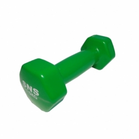 Гантель для фитнеса виниловая SNS зеленая, 1,5 кг (12334)