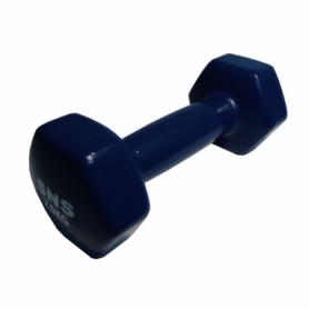 Гантель для фитнеса виниловая SNS синяя, 2 кг (12337)