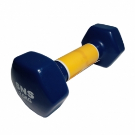 Гантель для фитнеса виниловая SNS синяя, 2 кг (12337) - Фото №2