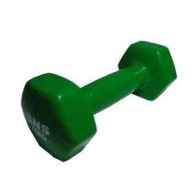 Гантель для фитнеса виниловая SNS зеленая, 2 кг (12339)