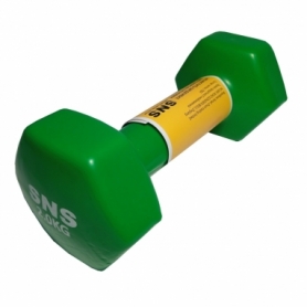 Гантель для фитнеса виниловая SNS зеленая, 2 кг (12339) - Фото №2