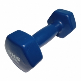Гантель для фитнеса виниловая SNS синяя, 2,5 кг (SNS12341)