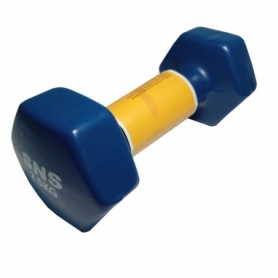 Гантель для фитнеса виниловая SNS синяя, 2,5 кг (SNS12341) - Фото №2