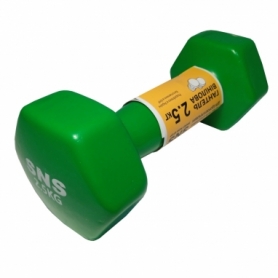 Гантель для фитнеса виниловая SNS зеленая, 2,5 кг (12343) - Фото №2