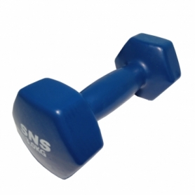 Гантель для фитнеса виниловая SNS синяя, 3 кг (12345)