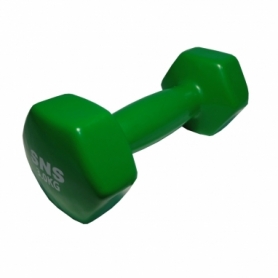 Гантель для фитнеса виниловая SNS зеленая, 3 кг (12347)