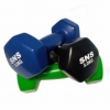 Гантель для фитнеса виниловая SNS зеленая, 3 кг (12347) - Фото №4