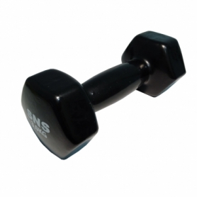 Гантель для фитнеса виниловая SNS черная, 3 кг (12348)