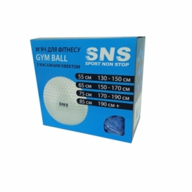 Мяч для фитнеса (фитбол) массажный SNS синий, 70 см (MA-70-С) - Фото №2