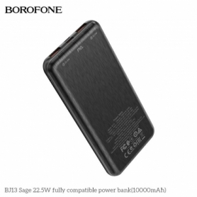 Зовнішній акумулятор BOROFONE BJ13 Sage fully compatible power bank 10000mAh 22.5W Black - Фото №2