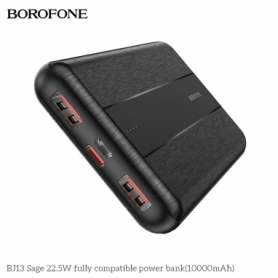 Зовнішній акумулятор BOROFONE BJ13 Sage fully compatible power bank 10000mAh 22.5W Black - Фото №3