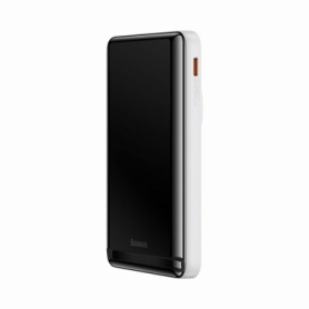 Зовнішній акумулятор Baseus Magnetic Bracket Wireless Fast Charge Power Bank 10000mAh 20W White - Фото №3