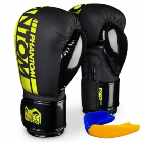 Боксерські рукавиці Phantom APEX Elastic Neon Black/Yellow (PHBG2300)