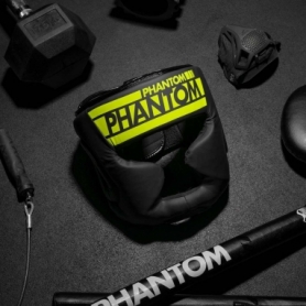 Боксерський шолом Phantom APEX Full Face Neon Black/Yellow (PHHG2303) - Фото №6