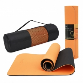 Коврик для фитнеса Cornix TPE 183 x 61 x 1 cм Orange/Black (XR-0091)