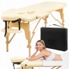 Стол массажный складной 4FIZJO Massage Table Wood W60 Beige (TABLEW60BEIGE) - Фото №2