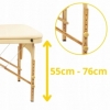 Стол массажный складной 4FIZJO Massage Table Wood W60 Beige (TABLEW60BEIGE) - Фото №6