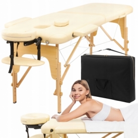 Стол массажный складной 4FIZJO Massage Table Wood W70 Beige (TABLEW70BEIGE) - Фото №2