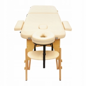 Стол массажный складной 4FIZJO Massage Table Wood W70 Beige (TABLEW70BEIGE) - Фото №5