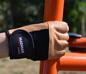 Рукавички для фітнесу MadMax MFG-444 Fitness Brown (MFG-444-Brown) - Фото №7