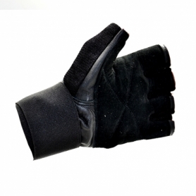 Рукавички для фітнесу MadMax MFG-269 Professional Exclusive Black (MFG-269-Black) - Фото №10