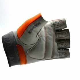Рукавички для фітнесу MadMax MFG-850 Crazy Grey/Orange (MFG-850) - Фото №6
