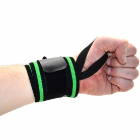 Кистьові бинти MadMax MFA-298 Wrist Wraps 18" Black/Green (пара) (MFA-298-U) - Фото №7