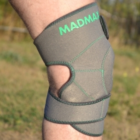 Наколінник MadMax MFA-295 Zahoprene Universal Knee Support Dark Grey/Green (1шт.) (MFA-295-U) - Фото №4