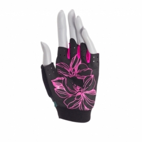 Рукавички для фітнесу MadMax MFG-770 Flower Power Gloves Black/Pink (MFG-770) - Фото №2