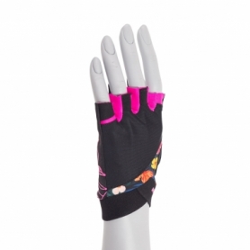 Рукавички для фітнесу MadMax MFG-770 Flower Power Gloves Black/Pink (MFG-770) - Фото №4