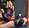 Рукавички для фітнесу MadMax MFG-770 Flower Power Gloves Black/Pink (MFG-770) - Фото №7