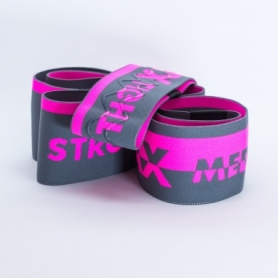Набір тканевих гумок для фітнесу та спорту MadMax MFA-305 Hiploop set 3 pcs. Grey/Pink (MFA-305-3set) - Фото №3