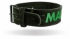 Пояс для важкої атлетики шкіряний MadMax MFB-301 Suede Single Prong Black/Green (MFB-301)
