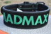 Пояс для важкої атлетики шкіряний MadMax MFB-301 Suede Single Prong Black/Green (MFB-301) - Фото №3