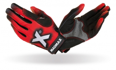 Рукавички для фітнесу MadMax MXG-101 X Gloves Black/Grey/Red (MXG-101-RED)