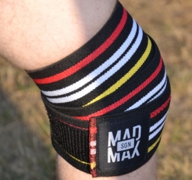 Бинти на коліна MadMax MFA-292 Knee Wraps Black (MFA-292-U) - Фото №4