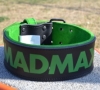 Пояс для важкої атлетики шкіряний MadMax MFB-302 Quick Release Belt Black/Green (MFB-302) - Фото №5