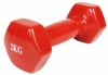 Гантель для фитнеса виниловая EasyFit красная, 2 кг (EF-2650-R)