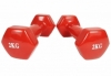 Гантель для фитнеса виниловая EasyFit красная, 2 кг (EF-2650-R) - Фото №2