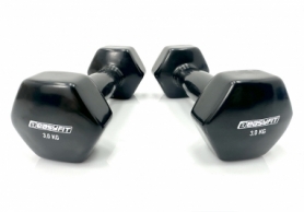 Гантель для фитнеса виниловая EasyFit черная, 3 кг (EF-0030-V) - Фото №2