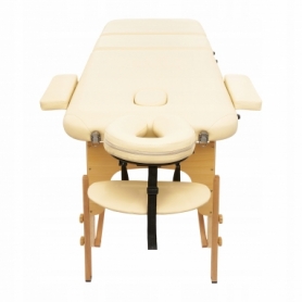 Стіл масажний складний 4FIZJO Massage Table+ Wood W60 Beige (TABLE+W60BEIGE) - Фото №10