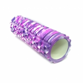 Валик масажний Relax хвилясто-фіолетовий, 45 см (EVAJD2-45-KM-purple)