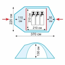 Намет тримісний Tramp Stalker 3 (v2) (TRT-076) - Фото №2