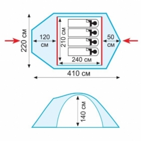Намет чотиримісний Tramp Stalker 4 (v2) (TRT-077) - Фото №2